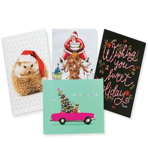 48-Pocket Best Christmas Greeting Card Assortment