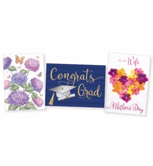 30-Pocket Best Mother's Day and Graduation Card Assort
