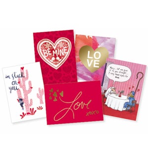 48-Pocket Best Valentine's Day Greeting Card Assortment