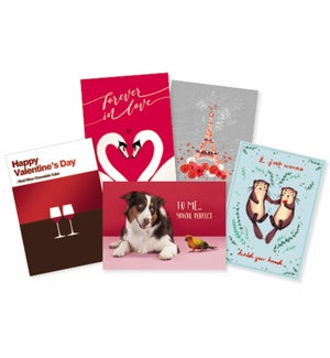 72-Pocket Best Valentine's Day Greeting Card Assortment