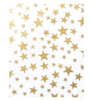 Gold Stars on White Gift Tissue