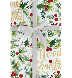 Merry Christmas Sprig Gift Wrap