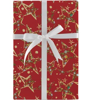 Ornate Christmas Stars Gift Wrap
