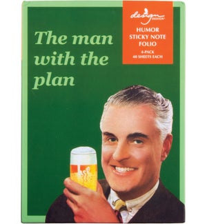 The Man with a Plan Sticky Note Folio