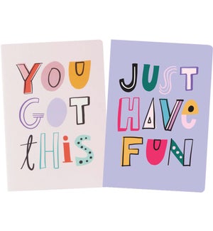 Fun Doodle Phrases 2-Pack Notebooks