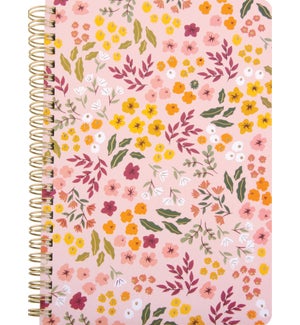 Small Florals on Blush Spiral Notebook