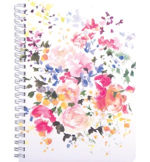 Loose Watercolor Florals Spiral Notebook
