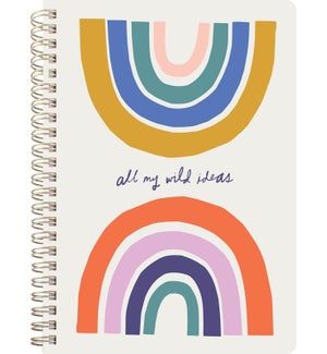 Rainbow Collage Spiral Notebook