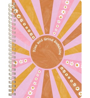 Rise and Grind Sunshine Spiral Notebook