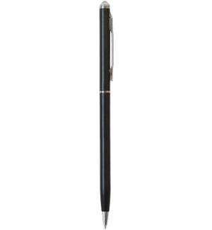 Crystalicious Black Barrel Pen - Clear
