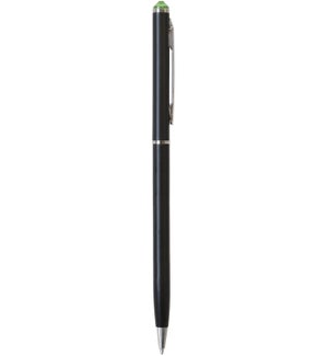 Crystalicious Black Barrel Pen - Peridot