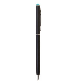 Crystalicious Black Barrel Pen - Blue Zircon