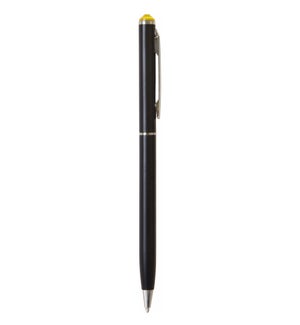 Crystalicious Black Barrel Pen - Light Topaz