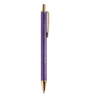 Glitter Barrel Pen - Purple