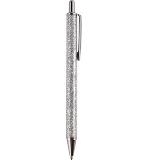 Glitter Barrel Pen - Silver