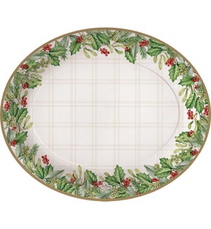 Holiday Garland Extra Large Plate