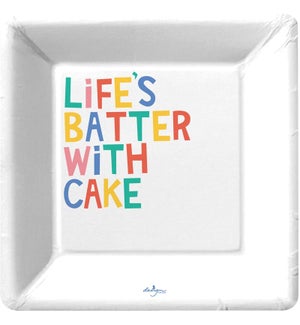 Life's Batter with Cake Dessert Plate