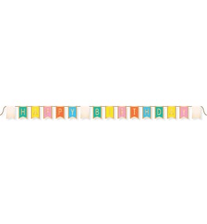 Soft Bright Flags Party Banner