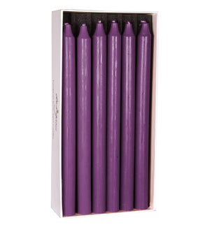Purple Rustic Taper Candle - 12 Pack