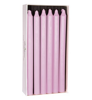Lilac Rustic Taper Candle - 12 Pack