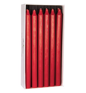 Red Rustic Taper Candle - 12 Pack