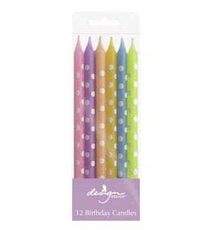 Pastel Dots Tall Stick Candles