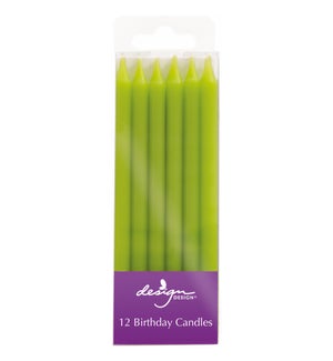 Lime Green Tall Stick Candles