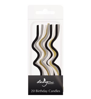 Gold and Silver Twisted Stick Candles