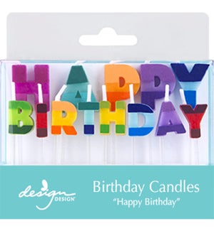 Color Block Birthday Sculpted Candles