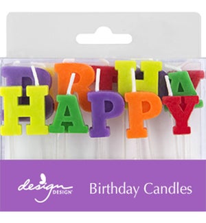 Happy Birthday Letters Sculpted Candles