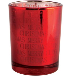 Bold Type Merry Christmas Candle Holder