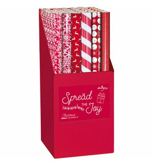 Tall Gift Wrap Cube - Red