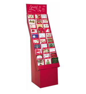 30-Pocket Greeting Card Display - Red