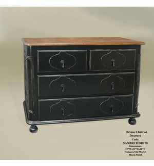 Bresse Chest of Drawers Tob/OW Blk