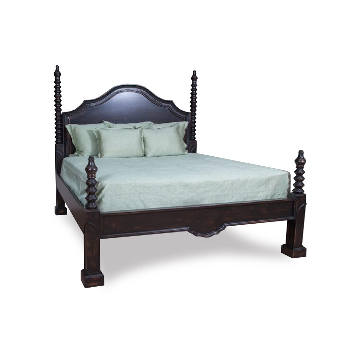 Granada Bed King (All Wood) Rubbed Black