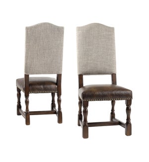 Jacobean Chair Side Linen Clay Primo Timber
