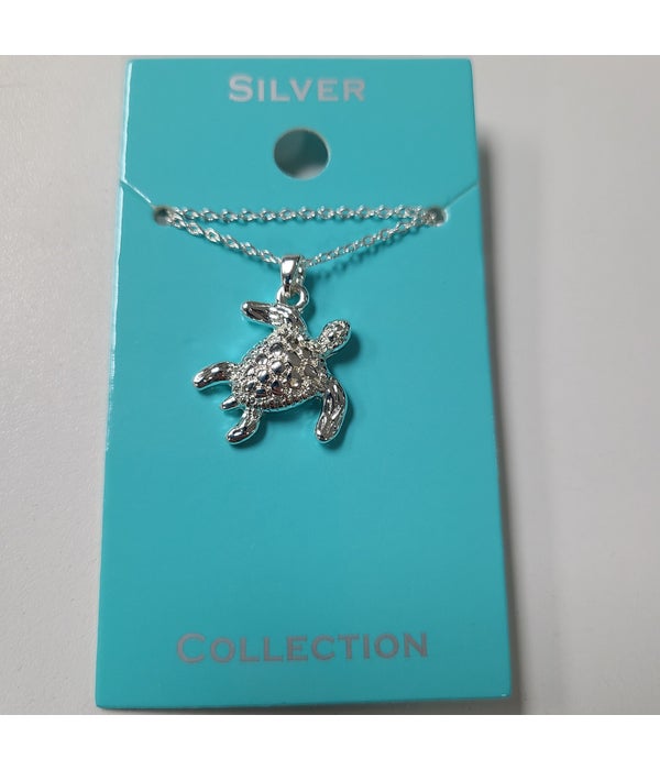 SILVER TURTLE #1 NECKLACE