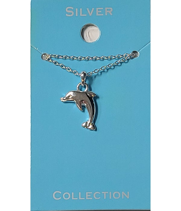 SILVER DOLPHIN NECKLACE