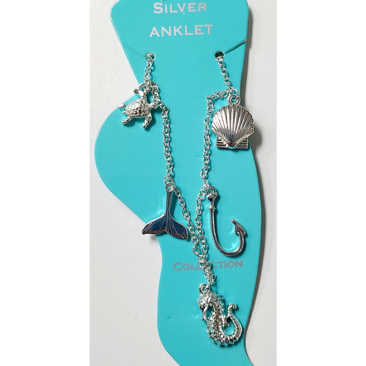 SILVER SEALIFE ANKLET #1