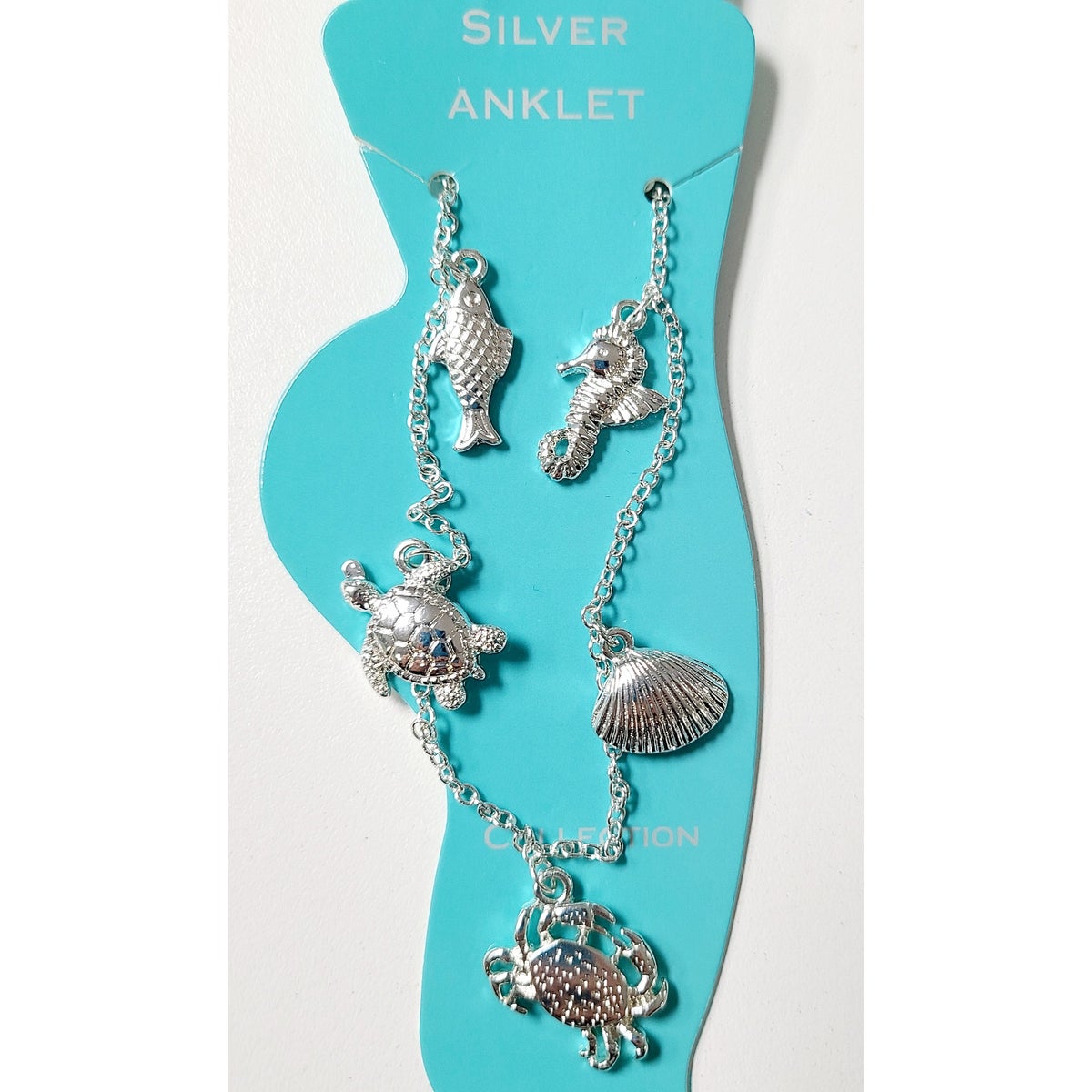 SILVER SEALIFE ANKLET #2