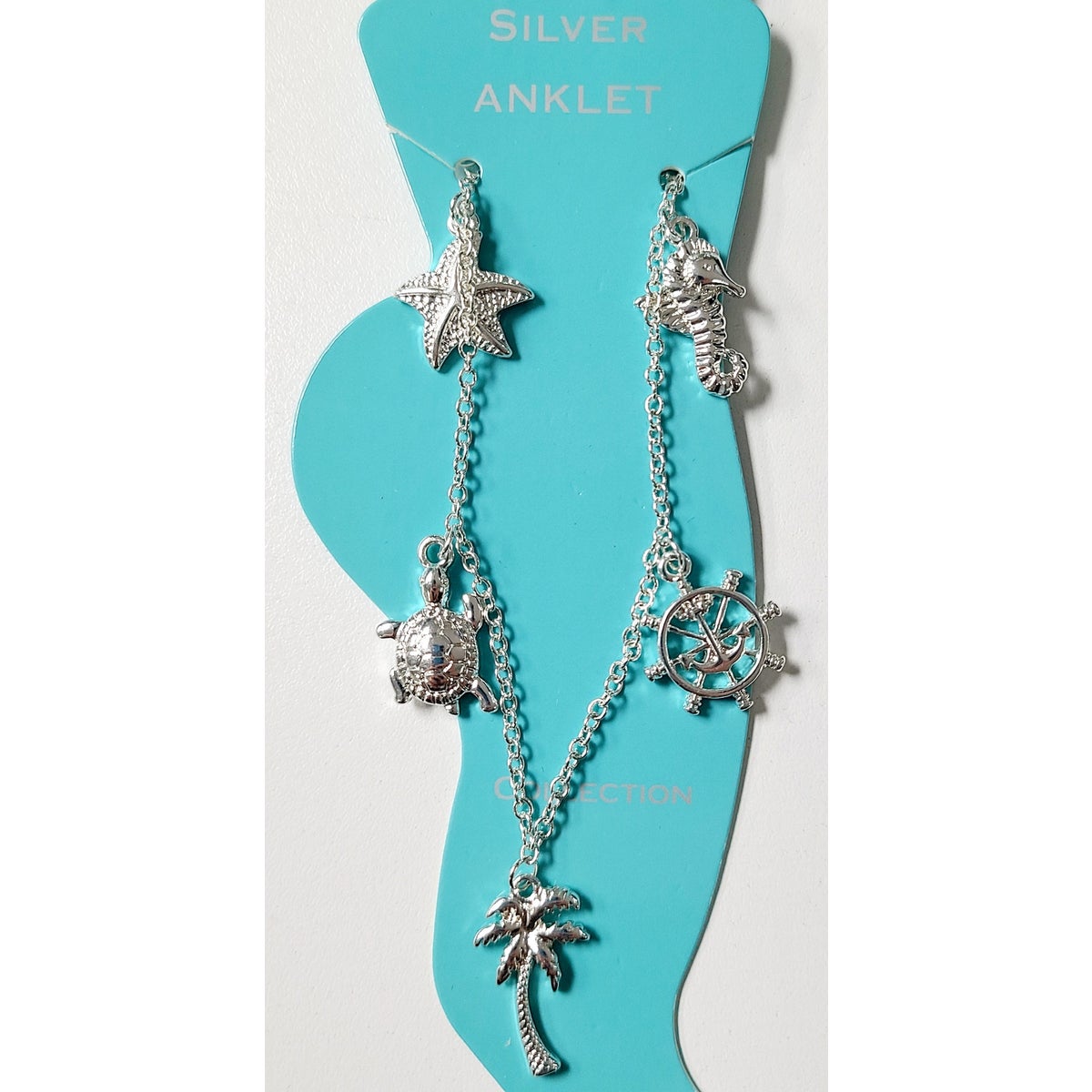 SILVER SEALIFE ANKLET #5