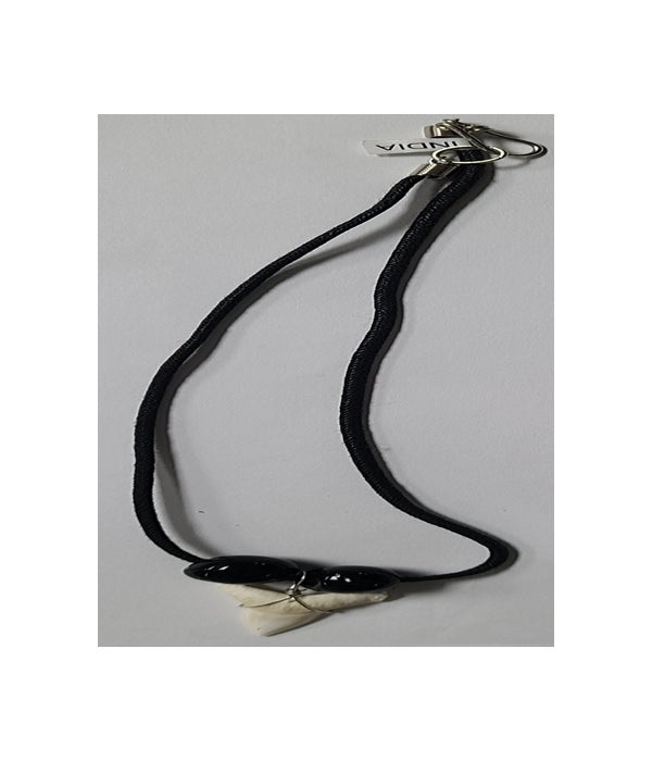 Black Cord with Hemp Shark Tooth Necklace - California Seashell Company  Retail