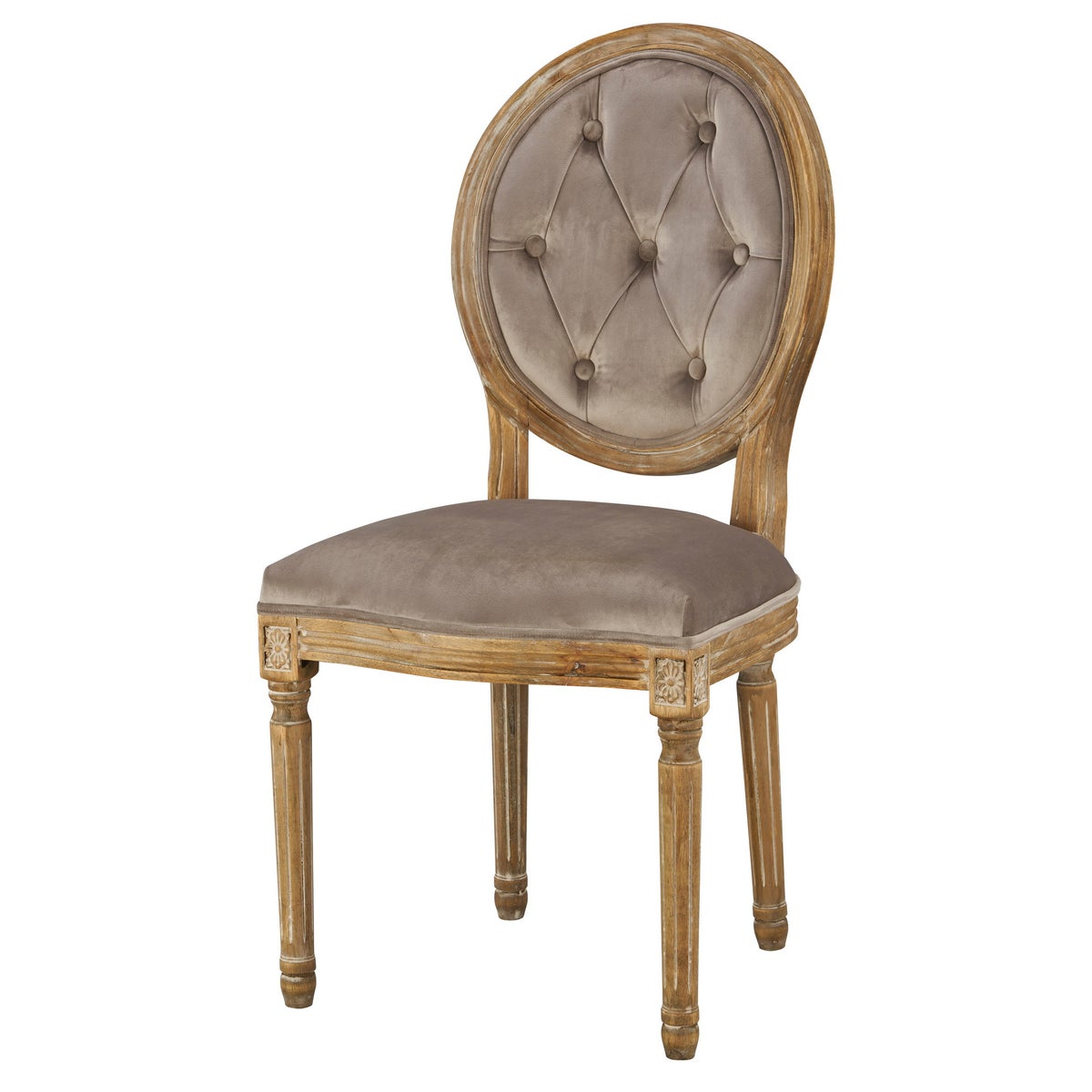 -Meg Tufted Side Chair (Chantel Ash)
