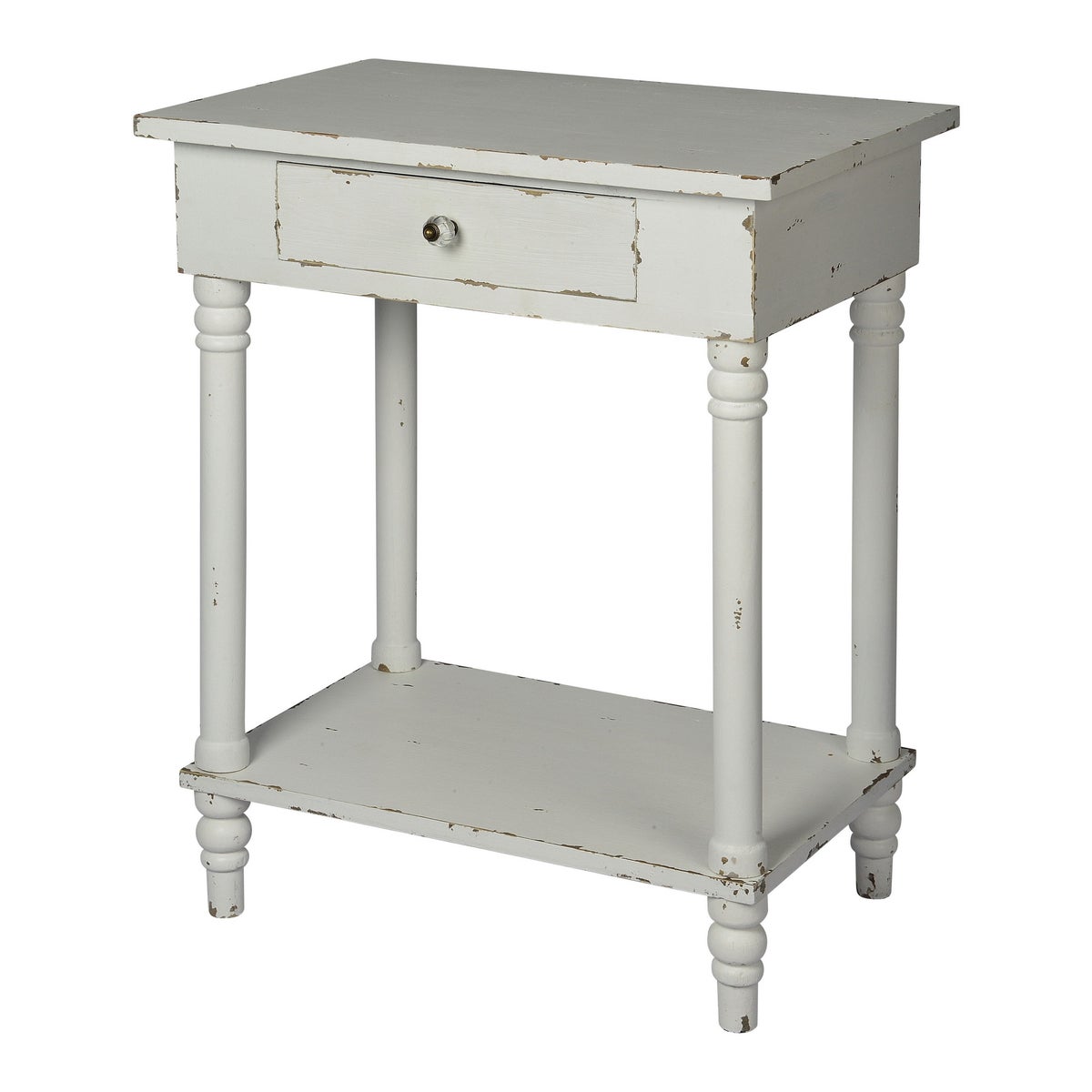 Chapel Side Table (Distressed White)