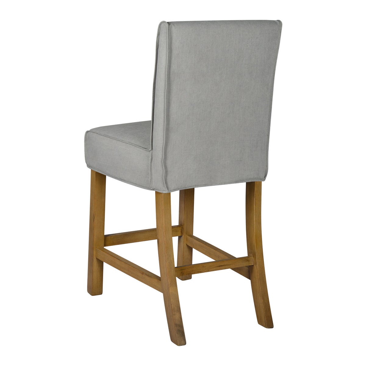 Short Stool Slip Cover-Washable + Reversible Gray