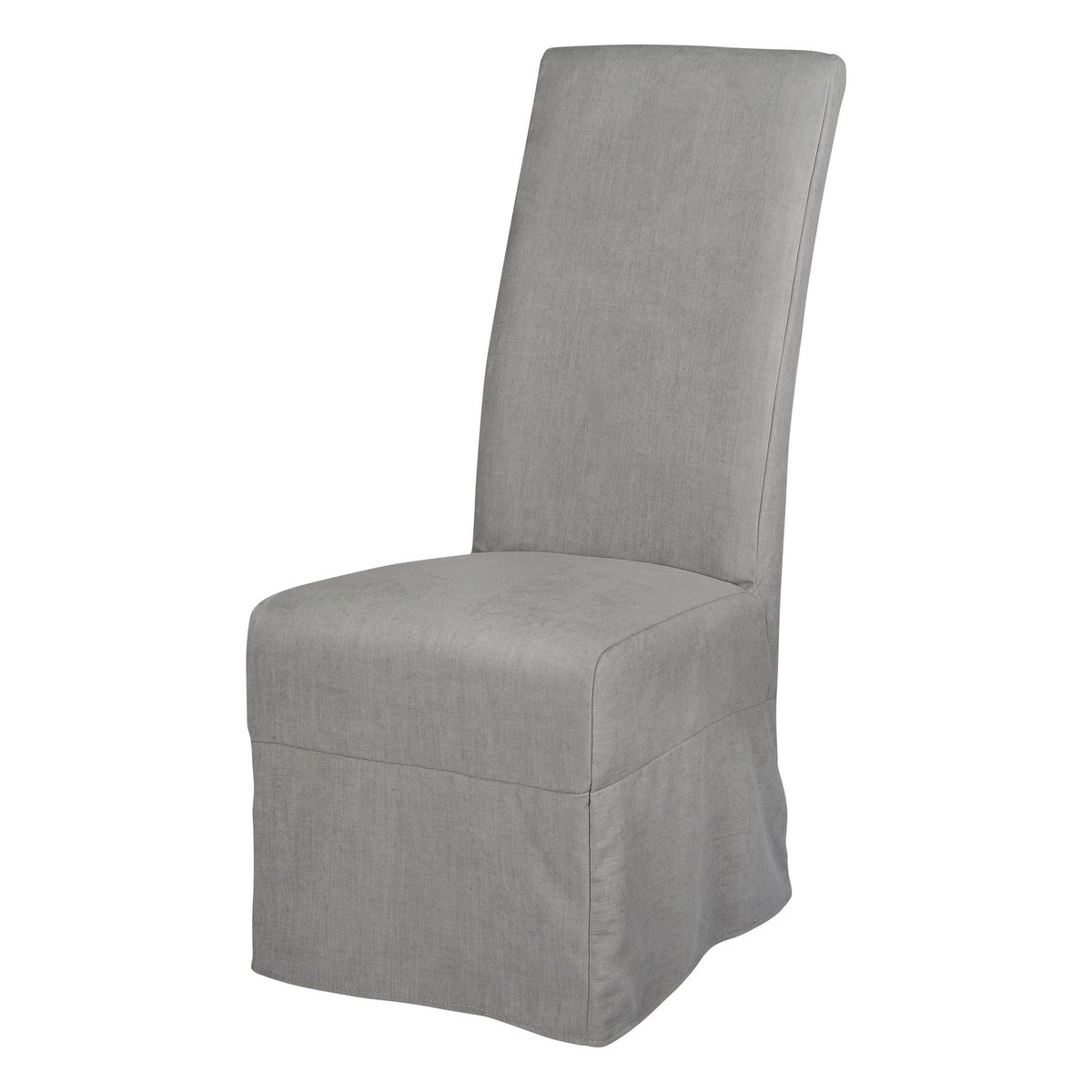Long Parson Slip Cover-Washable + Reversible Gray
