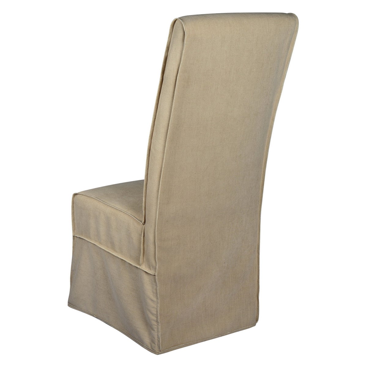 Long Parson Slip Cover-Washable + Reversible Oatmeal