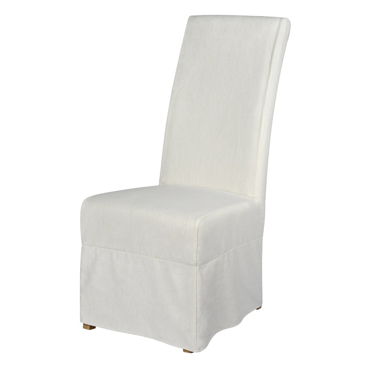 Long Parson Slip Cover-Washable + Reversible White
