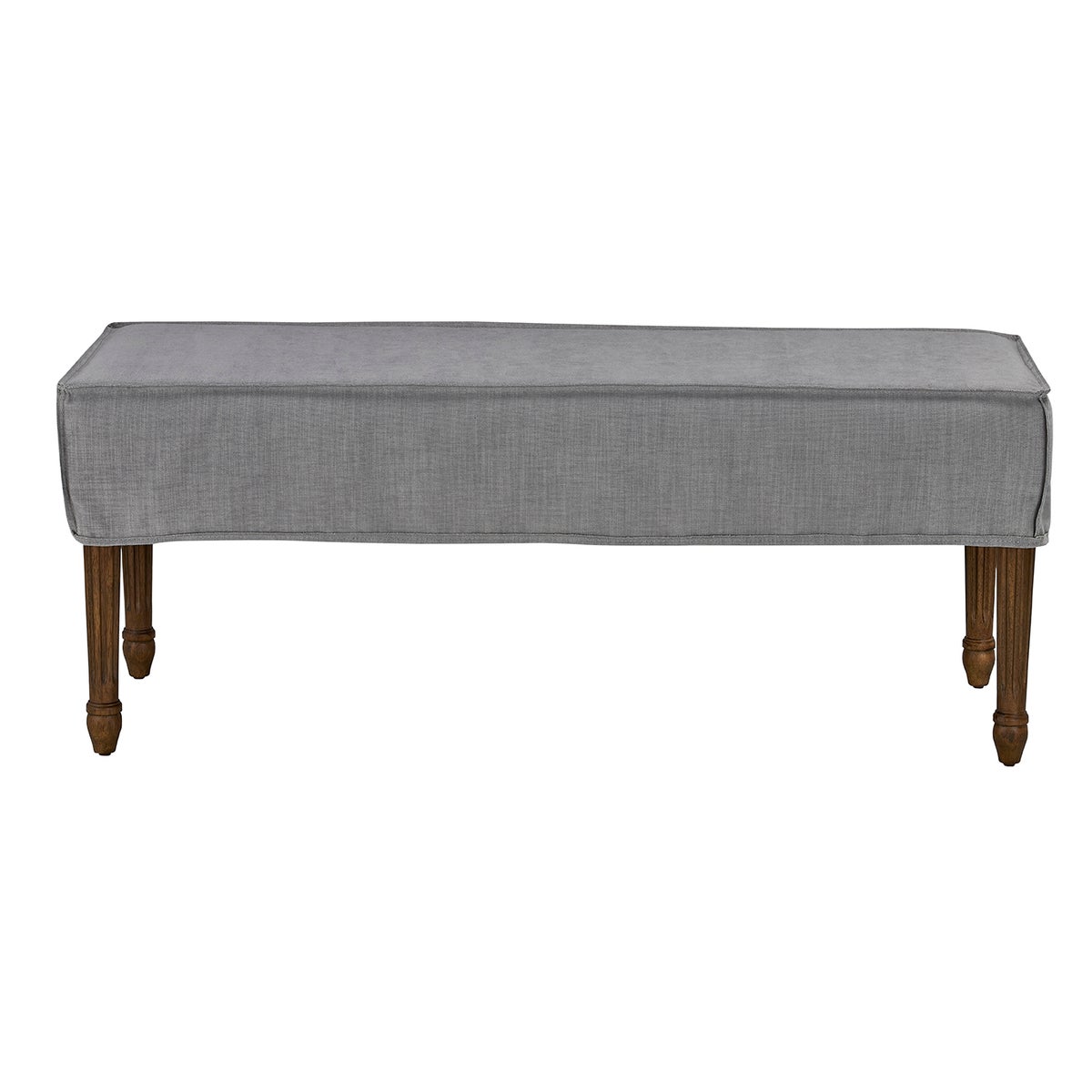 Bench Slip Cover-Washable + Reversible Gray