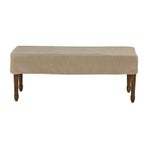 Bench Slip Cover-Washable + Reversible Oatmeal